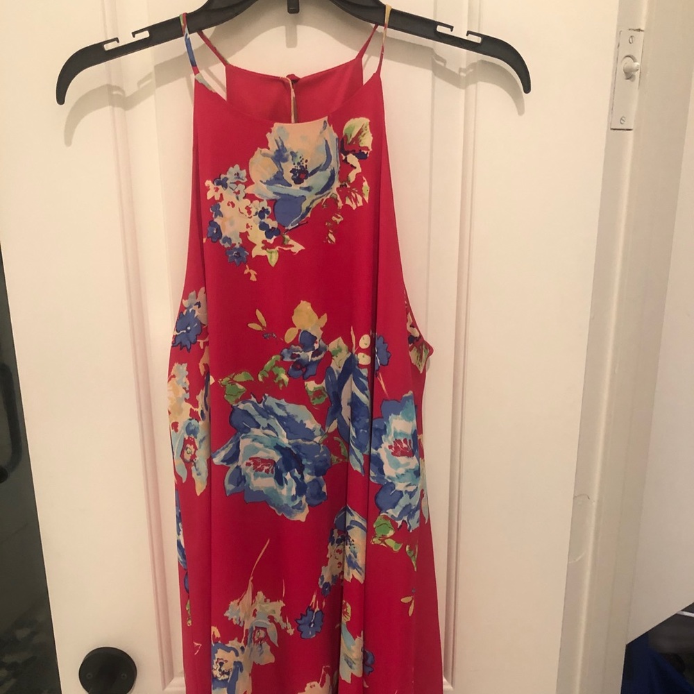 Floral pink dress